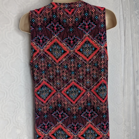 Maurices Tie Front Button Up Southwest Print Top M - Picture 6 of 8